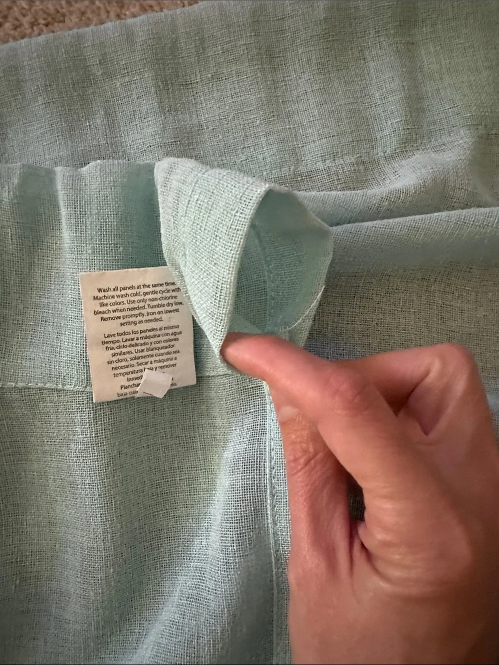 Teal Ruffle Curtains - 2 Panels